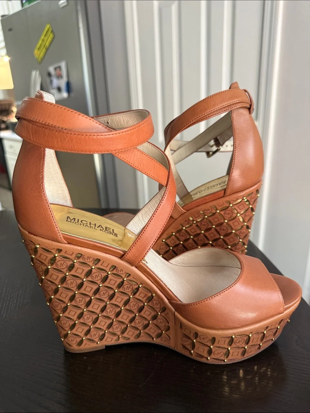 MICHAEL Michael Kors Gabriella platform wedge sandals in a 
